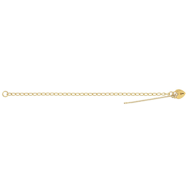 9K Yellow Gold Ladies' Charm Bracelet