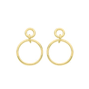 9K Yellow Gold Circle Drop Earrings