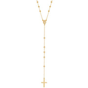 9K Yellow Gold Rosary Necklace