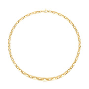 9K Yellow Gold Oval Open Link Necklace