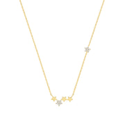 9K Yellow Gold Multi Star Necklace