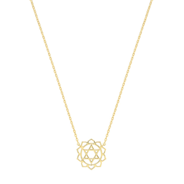 9K Yellow Gold Mandala Necklace