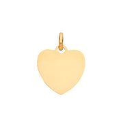9K Yellow Gold Heart Plain Pendant