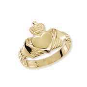 9K Yellow Gold Men's Claddagh Ring