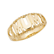 9K Yellow Gold Ladies' Mum Ring