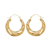 9K Yellow Gold Creole Earrings