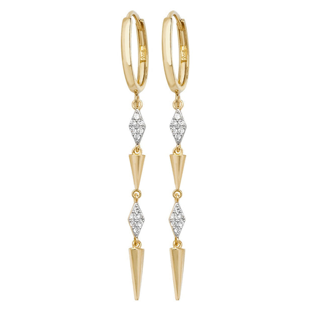 9K Yellow Gold  Earrings
