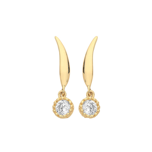 9K Yellow Gold  Earrings