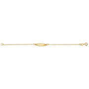 9K Yellow Gold Babies' 5.5 Inches ID Bracelet