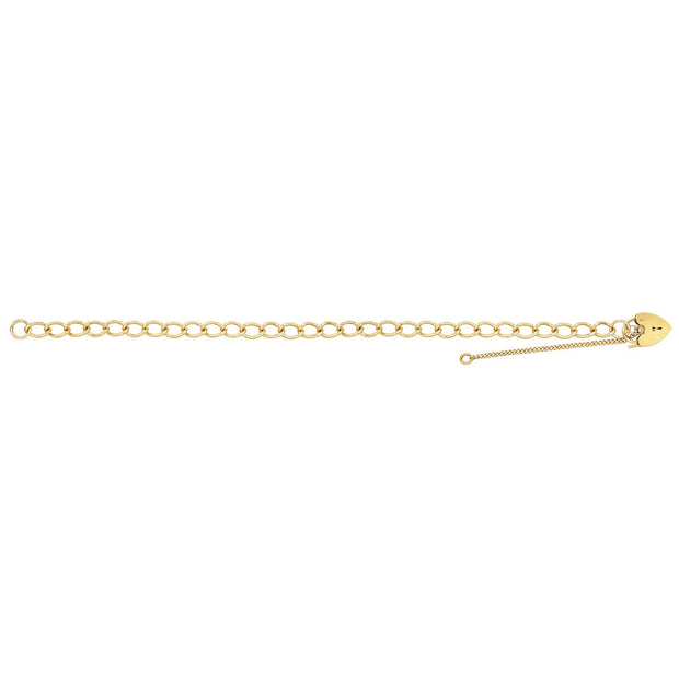 9K Yellow Gold Ladies' 7.5 Inches Charm Bracelet