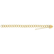9K Yellow Gold Ladies' 8 Inches Charm Bracelet