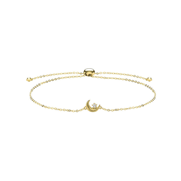 9K Yellow Gold Moon Pull Style Bracelet