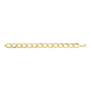 9K Yellow Gold Ladies' 7.5" Double Link Bracelet