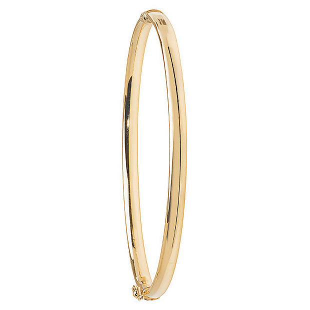 9K Yellow Gold Ladies' Hinged Bangle