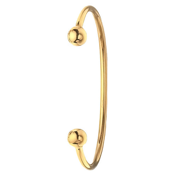 9K Yellow Gold Ladies' Solid Torc Bangle