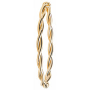 9K Yellow Gold Ladies' Hinged Bangle