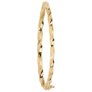 9K Yellow Gold Ladies' Hinged Bangle