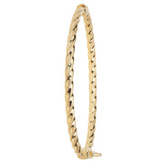 9K Yellow Gold Ladies' Hinged Bangle