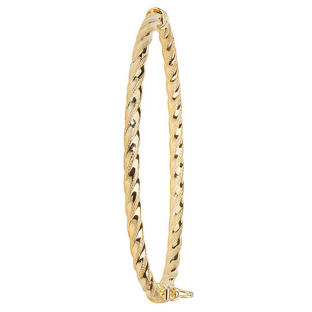 9K Yellow Gold Ladies' Hinged Bangle