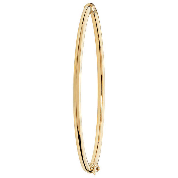 9K Yellow Gold Ladies' Hinged Bangle