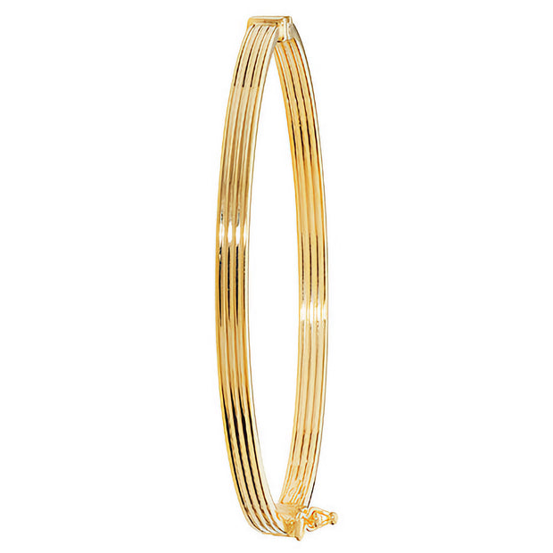 9K Yellow Gold Ladies' Hinged Bangle