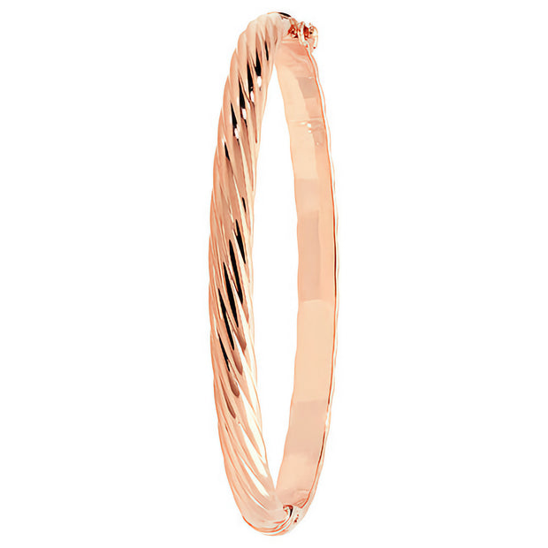 9K Rose Gold Ladies' Hinged Bangle