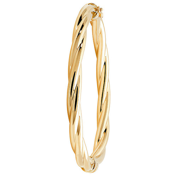 9K Yellow Gold Ladies' Hinged Bangle