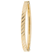 9K Yellow Gold Ladies' Hinged Bangle