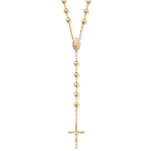 9K Yellow Gold Rosary Necklace