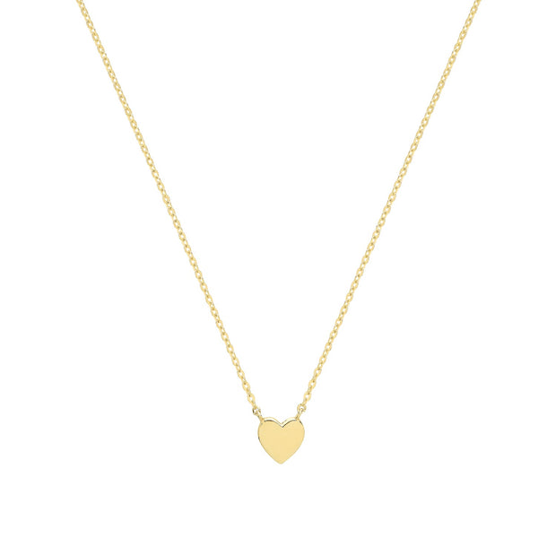 9K Yellow Gold Heart Necklace