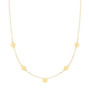 9K Yellow Gold Disc Necklace