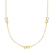 9K Yellow Gold Infinity Necklace