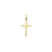 9K Yellow Gold Semi Solid Cross