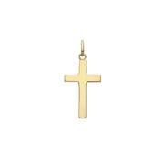 9K Yellow Gold Semi Solid Cross