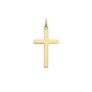 9K Yellow Gold Semi Solid Cross