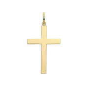 9K Yellow Gold Semi Solid Cross
