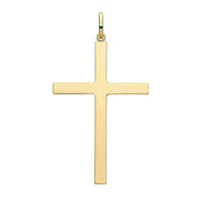9K Yellow Gold Semi Solid Cross
