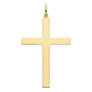 9K Yellow Gold Semi Solid Cross