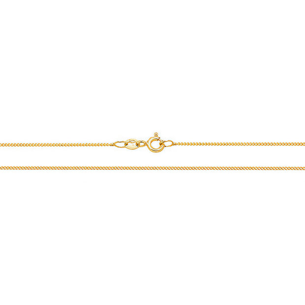 9K Yellow Gold Close Curb Chain