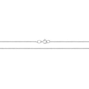 9K White Gold Close Curb Chain