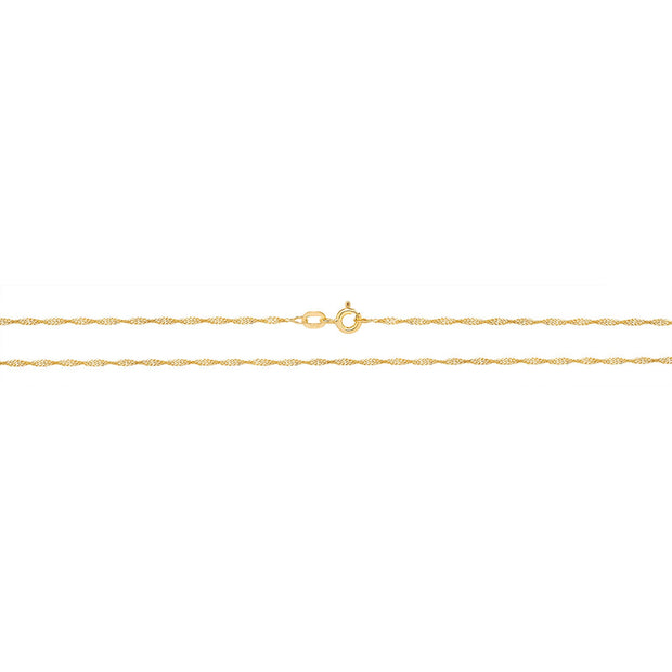 9K Yellow Gold Singapore Chain