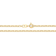 9K Yellow Gold Dia Cut Belcher Hollow Chain