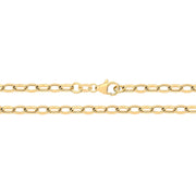 9K Yellow Gold Dia Cut Belcher Hollow Chain