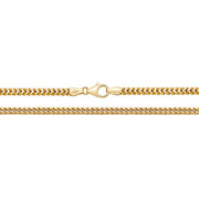 9K Yellow Gold Square Franco Chain