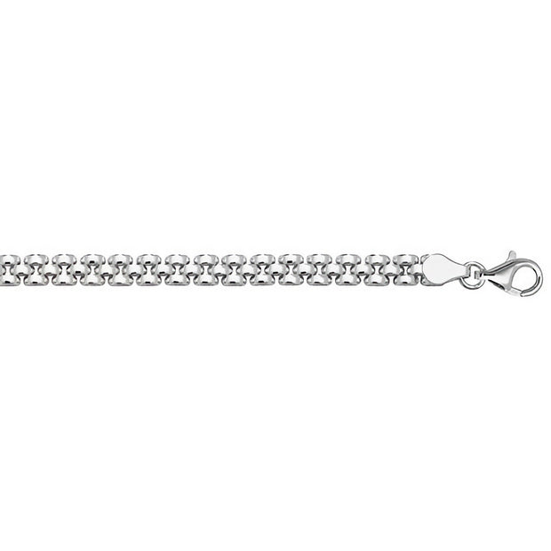 Silver Ladies' Rhodium Plated Watch Link Bracelet