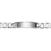 Silver Mens' Curb ID Bracelet