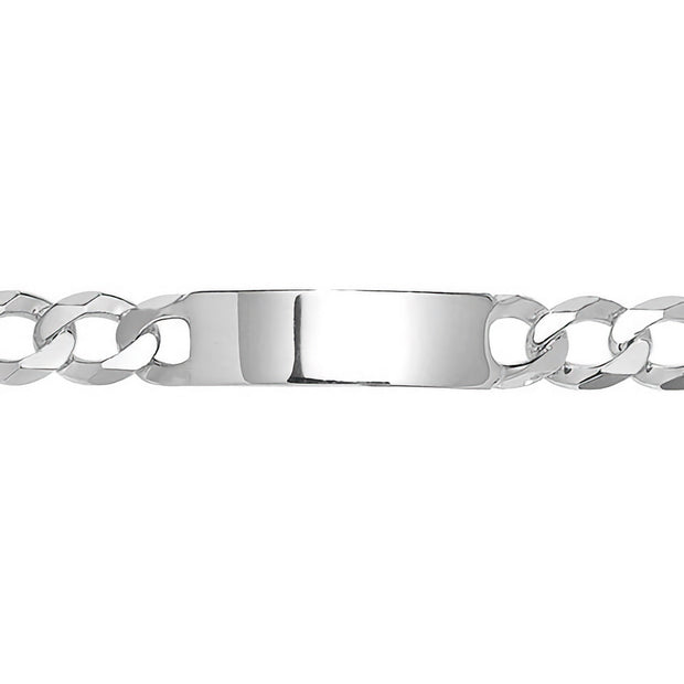 Silver Mens' Curb ID Bracelet