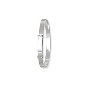 Silver Round Babies' Plain Expandable Bangle