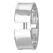 Silver Ladies' Oval Cuff Bangle