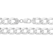 Silver Flat Open Curb Chain